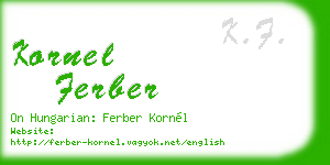 kornel ferber business card